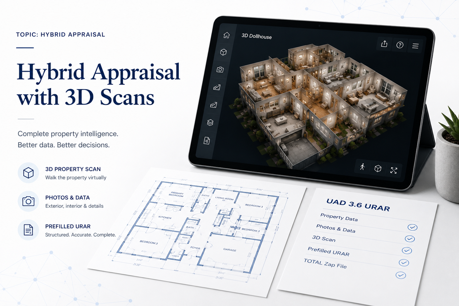hybrid appraisal with 3d scans